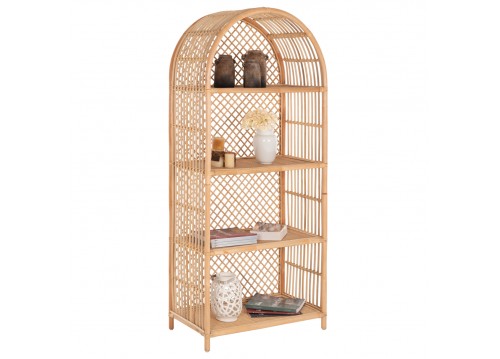 ΒΙΒΛΙΟΘΗΚΗ HM9552 ΑΠΟ ΦΥΣΙΚΟ RATTAN ΣΕ ΦΥΣΙΚΟ ΧΡΩΜΑ 80x40x182Υεκ.