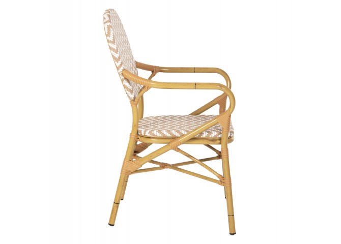 ΠΟΛΥΘΡΟΝΑ ΑΛΟΥΜΙΝΙΟΥ BAMBOO LOOK ΦΥΣΙΚΟ - ΛΕΥΚΟ HM5928.03 55x58x95 εκ.