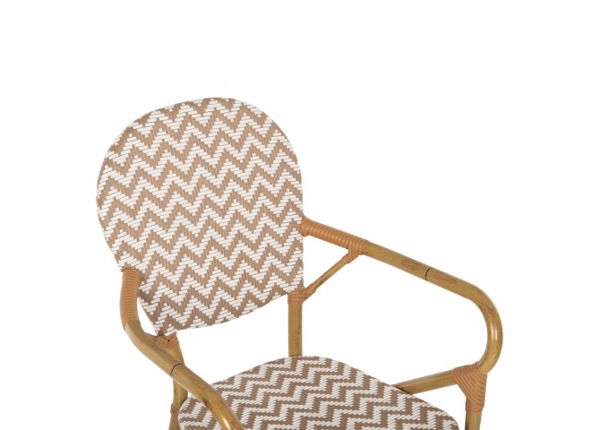 ΠΟΛΥΘΡΟΝΑ ΑΛΟΥΜΙΝΙΟΥ BAMBOO LOOK ΦΥΣΙΚΟ - ΛΕΥΚΟ HM5928.03 55x58x95 εκ.