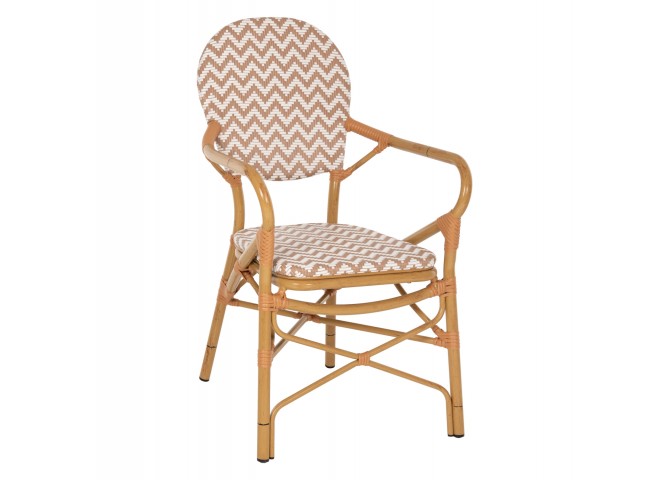 ΠΟΛΥΘΡΟΝΑ ΑΛΟΥΜΙΝΙΟΥ BAMBOO LOOK ΦΥΣΙΚΟ - ΛΕΥΚΟ HM5928.03 55x58x95 εκ.