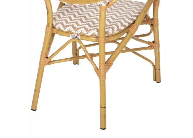 ΠΟΛΥΘΡΟΝΑ ΑΛΟΥΜΙΝΙΟΥ BAMBOO LOOK ΦΥΣΙΚΟ - ΛΕΥΚΟ HM5928.03 55x58x95 εκ.