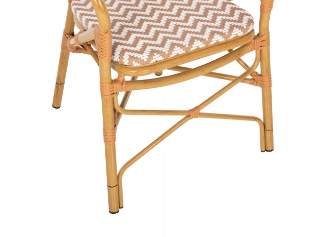 ΠΟΛΥΘΡΟΝΑ ΑΛΟΥΜΙΝΙΟΥ BAMBOO LOOK ΦΥΣΙΚΟ - ΛΕΥΚΟ HM5928.03 55x58x95 εκ.