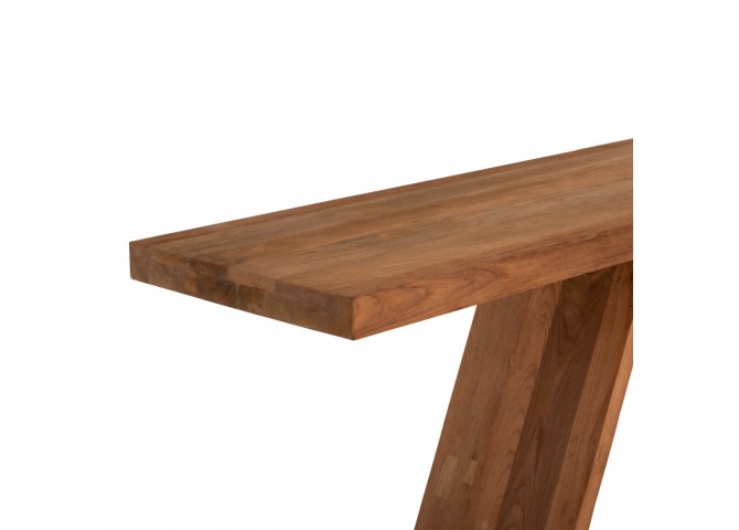 ΚΟΝΣΟΛΑ ΑΠΟ ΞΥΛΟ ΤΕΑΚ ΦΥΣΙΚΟ ΧΡΩΜΑ HM9555 220x50x90Υεκ.