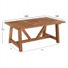 ΤΡΑΠΕΖΙ ΤΡΑΠΕΖΑΡΙΑΣ HM7922 RECYCLED TEAK ΣΕ ΦΥΣΙΚΟ ΧΡΩΜΑ 200X100X75Yεκ.