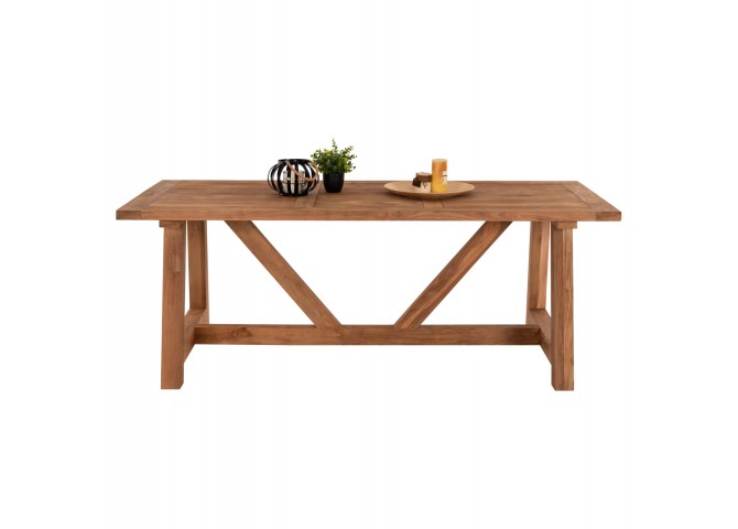 ΤΡΑΠΕΖΙ ΤΡΑΠΕΖΑΡΙΑΣ HM7922 RECYCLED TEAK ΣΕ ΦΥΣΙΚΟ ΧΡΩΜΑ 200X100X75Yεκ.