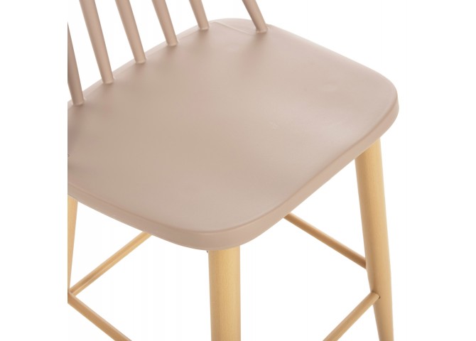 ΣΚΑΜΠΟ ΜΠΑΡ ΜΕΣ.ΥΨΟΥΣ VANESSA HM9300.25 ΚΑΠΟΥΤΣΙΝΟ PP & ΠΟΔΙΑ ΟΨΗ ΞΥΛΟΥ 45,5x46x97Υεκ