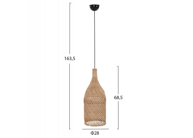 ΦΩΤΙΣΤΙΚΟ ΟΡΟΦΗΣ HM7884 ΚΡΕΜΑΣΤΟ ΑΠΟ RATTAN ΣΕ ΦΥΣΙΚΟ ΧΡΩΜΑ Φ28x68,5Yεκ.