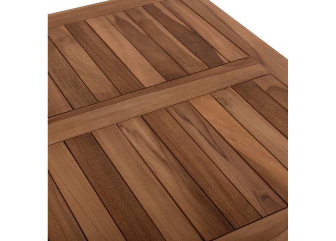 ΤΡΑΠΕΖΙ ΤΕΤΡΑΓΩΝΟ KENDALL ΠΤΥΣΣΟΜΕΝΟ HM9544 TEAK ΣΕ ΦΥΣΙΚΟ ΧΡΩΜΑ 80x80x75Yεκ.
