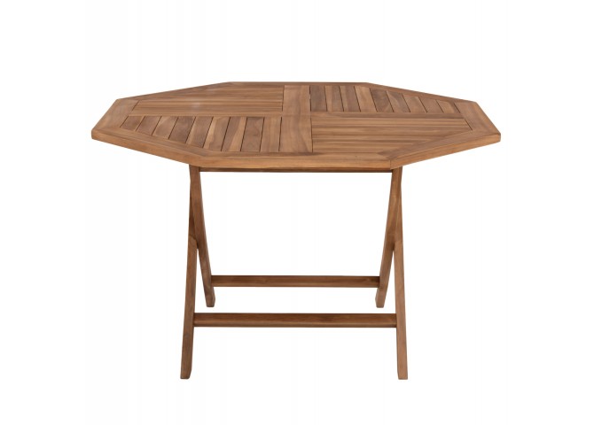 ΤΡΑΠΕΖΙ ΠΟΛΥΓΩΝΟ KENDALL ΠΤΥΣΣΟΜΕΝΟ HM9545 TEAK ΣΕ ΦΥΣΙΚΟ ΧΡΩΜΑ 120x120x75Yεκ.