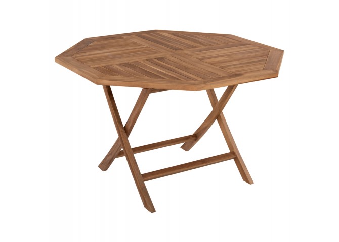 ΤΡΑΠΕΖΙ ΠΟΛΥΓΩΝΟ KENDALL ΠΤΥΣΣΟΜΕΝΟ HM9545 TEAK ΣΕ ΦΥΣΙΚΟ ΧΡΩΜΑ 120x120x75Yεκ.