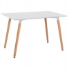 ΤΡΑΠΕΖΙ MINIMAL HM8581.01 ΛΕΥΚΟ MDF-ΠΟΔΙΑ ΟΞΙΑ ΣΕ ΦΥΣΙΚΟ ΧΡΩΜΑ- 120Χ60X74Υεκ.