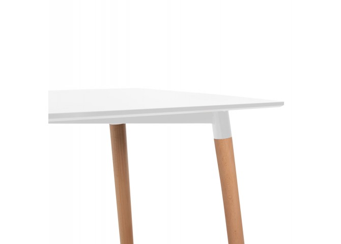 ΤΡΑΠΕΖΙ MINIMAL HM8581.01 ΛΕΥΚΟ MDF-ΠΟΔΙΑ ΟΞΙΑ ΣΕ ΦΥΣΙΚΟ ΧΡΩΜΑ- 120Χ60X74Υεκ.