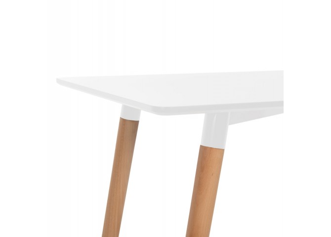 ΤΡΑΠΕΖΙ MINIMAL HM8581.01 ΛΕΥΚΟ MDF-ΠΟΔΙΑ ΟΞΙΑ ΣΕ ΦΥΣΙΚΟ ΧΡΩΜΑ- 120Χ60X74Υεκ.