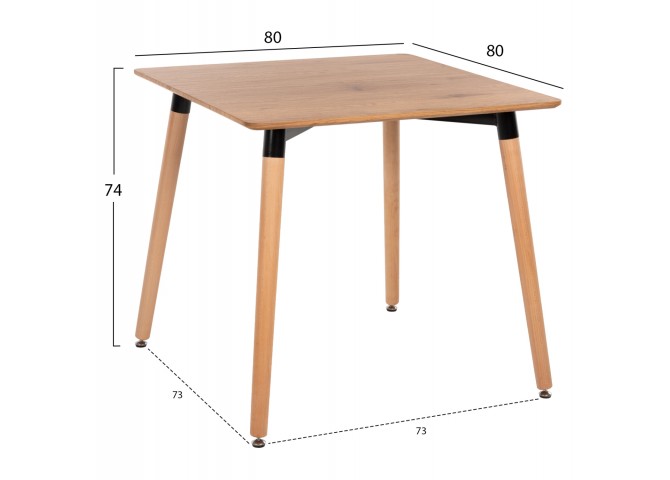ΤΡΑΠΕΖΙ MINIMAL HM0057.04 ΣΕ ΦΥΣΙΚΟ ΧΡΩΜΑ MDF-ΠΟΔΙΑ ΟΞΙΑ ΦΥΣΙΚΟ ΧΡΩΜΑ 80Χ80Χ74Υεκ