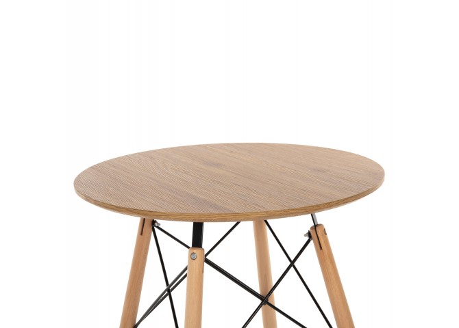 ΤΡΑΠΕΖΙ ΣΤΡΟΓΓΥΛΟ MINIMAL HM0060.04 ΦΥΣΙΚΟ ΧΡΩΜΑ MDF-ΠΟΔΙΑ ΟΞΙΑΣ ΣΕ ΦΥΣΙΚΟ ΧΡΩΜΑ Φ60Χ76Υεκ.