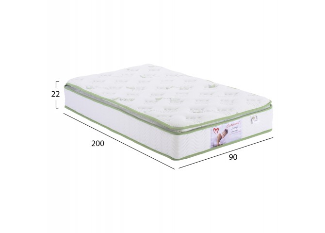 ΣΤΡΩΜΑ CONTINUOUS SPRING ΜΕ ΑΝΩΣΤΡΩΜΑ ALOE VERA 90X200 HM372.20 ΜΟΝΗΣ ΟΨΗΣ