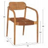 ΠΟΛΥΘΡΟΝΑ OSLO HM9636.01 ΞΥΛΟ TEAK ΦΥΣΙΚΟ & ΜΠΕΖ ΣΧΟΙΝΙ 55x54x80Y εκ.