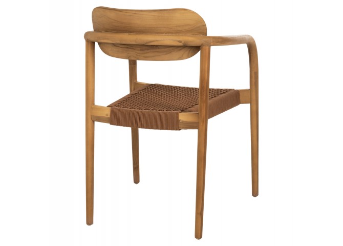 ΠΟΛΥΘΡΟΝΑ OSLO HM9636.01 ΞΥΛΟ TEAK ΦΥΣΙΚΟ & ΜΠΕΖ ΣΧΟΙΝΙ 55x54x80Y εκ.