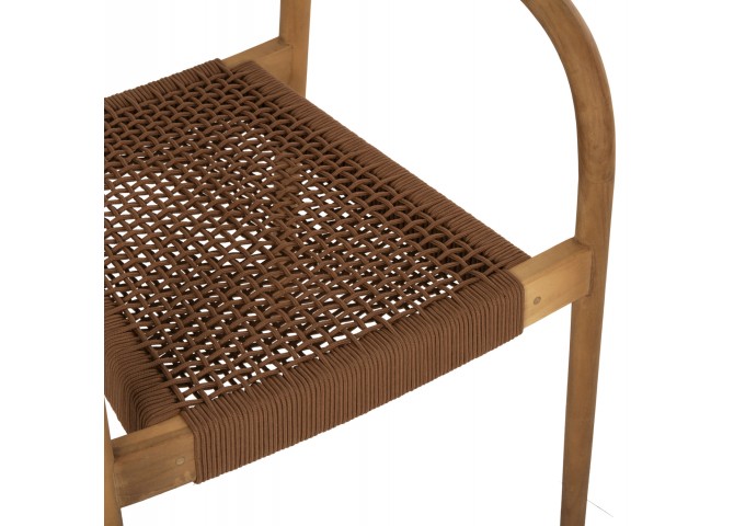 ΠΟΛΥΘΡΟΝΑ OSLO HM9636.01 ΞΥΛΟ TEAK ΦΥΣΙΚΟ & ΜΠΕΖ ΣΧΟΙΝΙ 55x54x80Y εκ.
