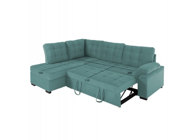 ΚΑΝΑΠΕΣ ΚΡΕΒΑΤΙ JADE HM3144.04L ΑΡΙΣΤΕΡΗ ΓΩΝΙΑ ΒΕΡΑΜΑΝ ΒΕΛΟΥΔΟ 250x80-180x73-88Υεκ.