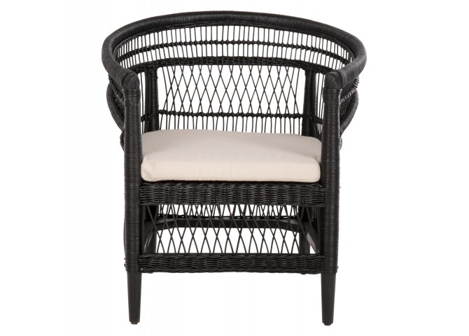 ΠΟΛΥΘΡΟΝΑ MALAWI HM9635.03 ΞΥΛΟ ΜΑΟΝΙ ΜΕ RATTAN ΜΑΥΡΟ-ΛΕΥΚΟ ΜΑΞΙΛΑΡΙ 80x70x86Υεκ.