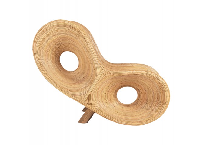 ΠΟΛΥΘΡΟΝΑ CURVY LOUNGE HM9645.01 ΑΠΟ RATTAN ΣΕ ΦΥΣΙΚΗ ΑΠΟΧΡΩΣΗ 63x128x97Y εκ.
