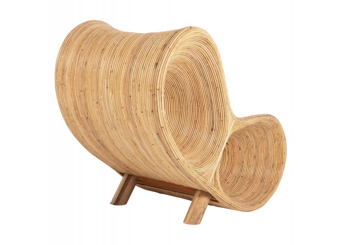 ΠΟΛΥΘΡΟΝΑ CURVY LOUNGE HM9645.01 ΑΠΟ RATTAN ΣΕ ΦΥΣΙΚΗ ΑΠΟΧΡΩΣΗ 63x128x97Y εκ.