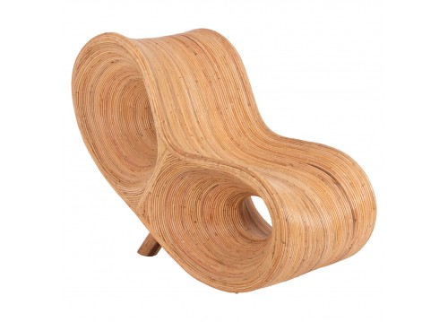 ΠΟΛΥΘΡΟΝΑ CURVY LOUNGE HM9645.01 ΑΠΟ RATTAN ΣΕ ΦΥΣΙΚΗ ΑΠΟΧΡΩΣΗ 63x128x97Y εκ.