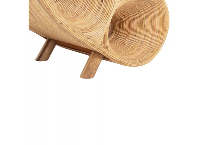 ΠΟΛΥΘΡΟΝΑ CURVY LOUNGE HM9645.01 ΑΠΟ RATTAN ΣΕ ΦΥΣΙΚΗ ΑΠΟΧΡΩΣΗ 63x128x97Y εκ.