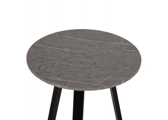 ΒΟΗΘΗΤΙΚΟ ΤΡΑΠΕΖΑΚΙ HM9587.02 MDF ΓΚΡΙ ΜΑΡΜΑΡΟ-ΜΑΥΡΗ ΜΕΤΑΛΛΙΚΗ ΒΑΣΗ Φ45x55Υεκ.