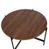 ΤΡΑΠΕΖΙ ΣΑΛΟΝΙΟΥ HM9588.04 MDF ΚΑΡΥΔΙ-ΜΑΥΡΗ ΜΕΤΑΛΛΙΚΗ ΒΑΣΗ Φ80x45Υεκ.