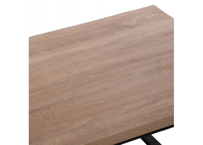ΤΡΑΠΕΖΙ ΣΑΛΟΝΙΟΥ HM9585.03 MDF SONOMA-ΜΑΥΡΗ ΜΕΤΑΛΛΙΚΗ ΒΑΣΗ 120x60X46Yεκ.