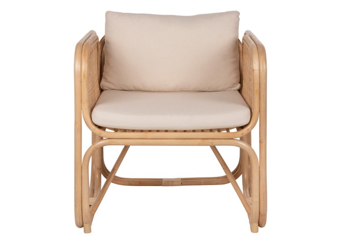 ΠΟΛΥΘΡΟΝΑ WENDY HM9816 RATTAN ΣΕ ΦΥΣΙΚΟ ΧΡΩΜΑ-ΛΕΥΚΑ ΜΑΞΙΛΑΡΙΑ 73x72x84Yεκ.