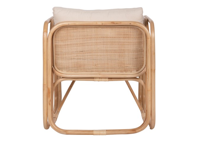 ΠΟΛΥΘΡΟΝΑ WENDY HM9816 RATTAN ΣΕ ΦΥΣΙΚΟ ΧΡΩΜΑ-ΛΕΥΚΑ ΜΑΞΙΛΑΡΙΑ 73x72x84Yεκ.