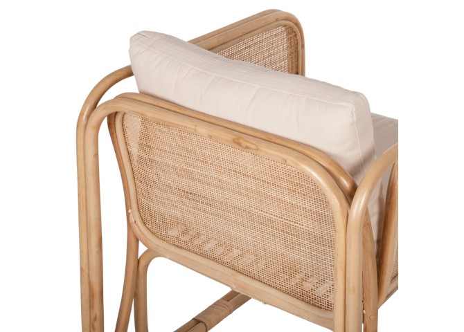ΠΟΛΥΘΡΟΝΑ WENDY HM9816 RATTAN ΣΕ ΦΥΣΙΚΟ ΧΡΩΜΑ-ΛΕΥΚΑ ΜΑΞΙΛΑΡΙΑ 73x72x84Yεκ.