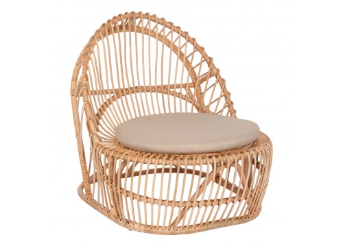 ΠΟΛΥΘΡΟΝΑ ENTROPY HM9840.01 RATTAN ΦΥΣΙΚΟ ΜΕ ΕΚΡΟΥ ΜΑΞΙΛΑΡΙ 80x97x85Υεκ.