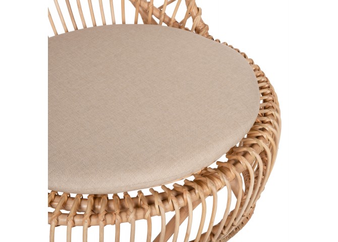 ΠΟΛΥΘΡΟΝΑ ENTROPY HM9840.01 RATTAN ΦΥΣΙΚΟ ΜΕ ΕΚΡΟΥ ΜΑΞΙΛΑΡΙ 80x97x85Υεκ.