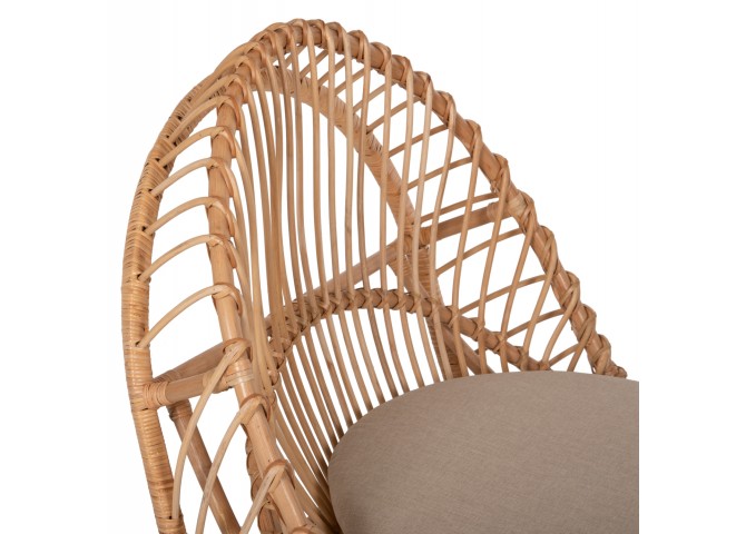 ΠΟΛΥΘΡΟΝΑ ENTROPY HM9840.01 RATTAN ΦΥΣΙΚΟ ΜΕ ΕΚΡΟΥ ΜΑΞΙΛΑΡΙ 80x97x85Υεκ.