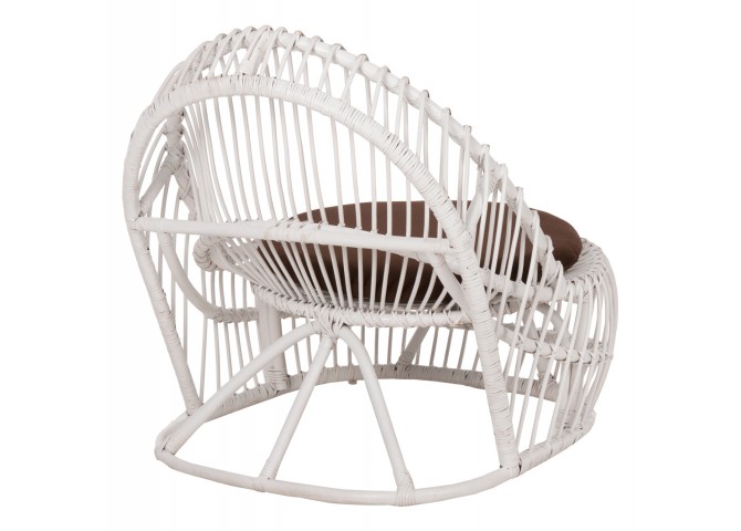 ΠΟΛΥΘΡΟΝΑ ENTROPY HM9840.02 RATTAN ΛΕΥΚΟ ΜΕ ΚΑΦΕ ΜΑΞΙΛΑΡΙ 80x97x85Υεκ.