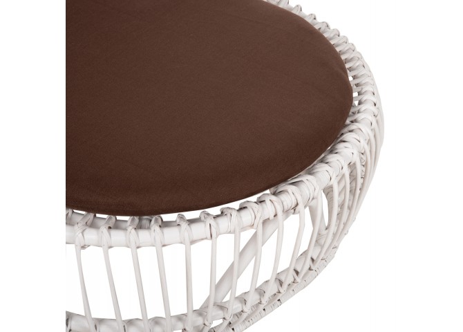 ΠΟΛΥΘΡΟΝΑ ENTROPY HM9840.02 RATTAN ΛΕΥΚΟ ΜΕ ΚΑΦΕ ΜΑΞΙΛΑΡΙ 80x97x85Υεκ.