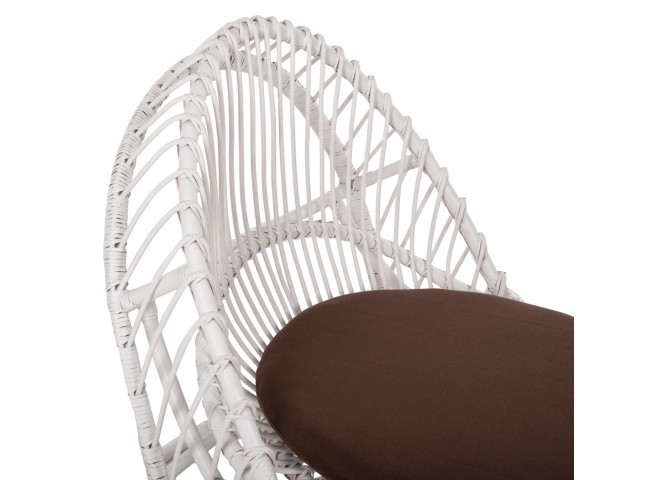 ΠΟΛΥΘΡΟΝΑ ENTROPY HM9840.02 RATTAN ΛΕΥΚΟ ΜΕ ΚΑΦΕ ΜΑΞΙΛΑΡΙ 80x97x85Υεκ.