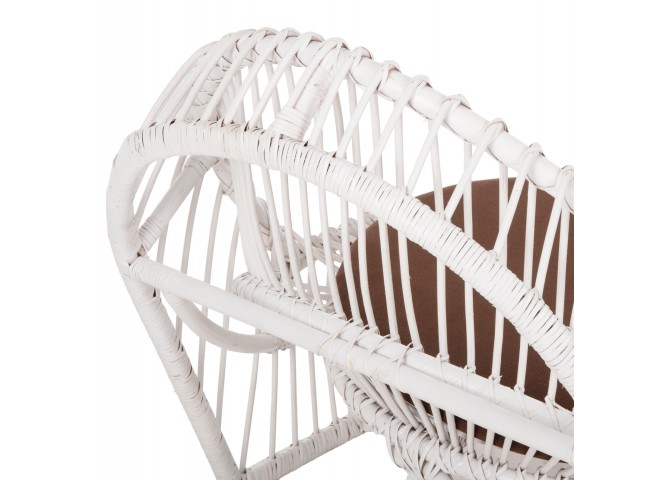ΠΟΛΥΘΡΟΝΑ ENTROPY HM9840.02 RATTAN ΛΕΥΚΟ ΜΕ ΚΑΦΕ ΜΑΞΙΛΑΡΙ 80x97x85Υεκ.