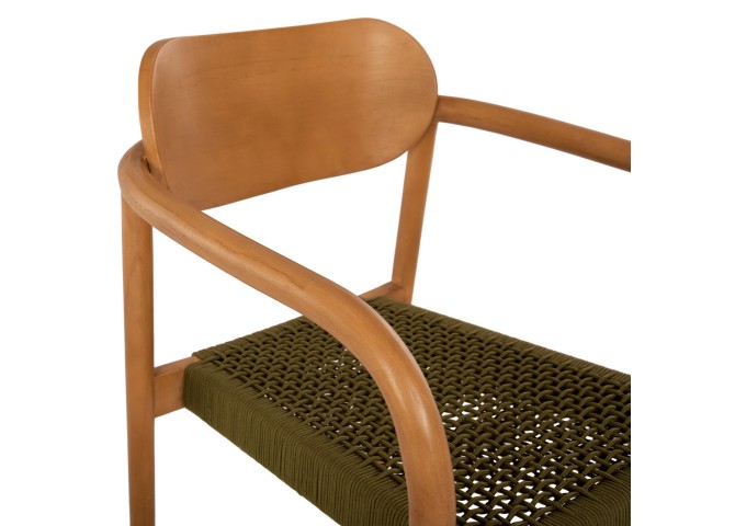 ΠΟΛΥΘΡΟΝΑ OSLO HM9636.05 ΞΥΛΟ TEAK ΦΥΣΙΚΟ & ΠΡΑΣΙΝΟ ΣΧΟΙΝΙ 55x54x80Yεκ.