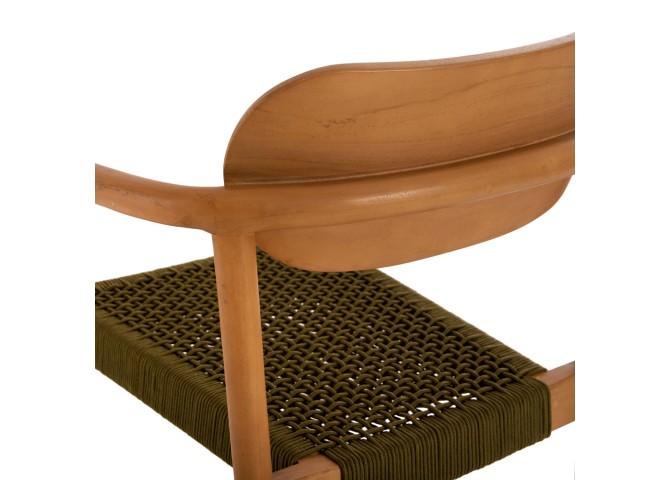 ΠΟΛΥΘΡΟΝΑ OSLO HM9636.05 ΞΥΛΟ TEAK ΦΥΣΙΚΟ & ΠΡΑΣΙΝΟ ΣΧΟΙΝΙ 55x54x80Yεκ.