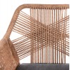 ΠΟΛΥΘΡΟΝΑ TOPIN HM6048.01 ΑΛΟΥΜΙΝΙΟ ΛΕΥΚΟ-P.E. RATTAN ΑΝΟΙΧΤΟ ΚΑΦΕ-ΜΑΞΙΛΑΡΙ ΓΚΡΙ 57x65x84Υ εκ