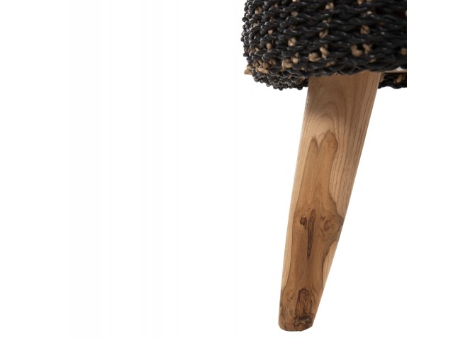 ΣΚΑΜΠΟ BEAM HM7827 ΞΥΛΟ ΤΕΑΚ ΚΑΙ SEAGRASS ΣΕ ΦΥΣΙΚΟ & ΜΑΥΡΟ Φ43x45Yεκ.