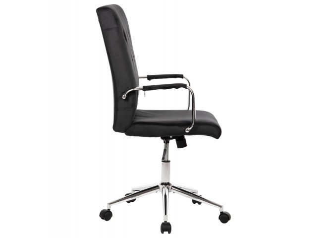 ΚΑΡΕΚΛΑ ΓΡΑΦΕΙΟΥ JOSEF HM1181.04 ΜΑΥΡΟ ΒΕΛΟΥΔΟ-INOX ΒΑΣΗ 58x61x105-113Yεκ.