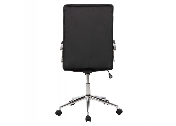 ΚΑΡΕΚΛΑ ΓΡΑΦΕΙΟΥ JOSEF HM1181.04 ΜΑΥΡΟ ΒΕΛΟΥΔΟ-INOX ΒΑΣΗ 58x61x105-113Yεκ.