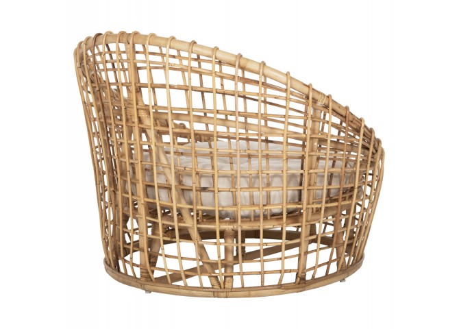 ΠΟΛΥΘΡΟΝΑ ENTO HM9814 RATTAN ΣΕ ΦΥΣΙΚΟ-ΛΕΥΚΟ ΜΑΞΙΛΑΡΙ 106x94x82Yεκ.