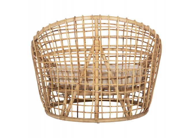 ΠΟΛΥΘΡΟΝΑ ENTO HM9814 RATTAN ΣΕ ΦΥΣΙΚΟ-ΛΕΥΚΟ ΜΑΞΙΛΑΡΙ 106x94x82Yεκ.